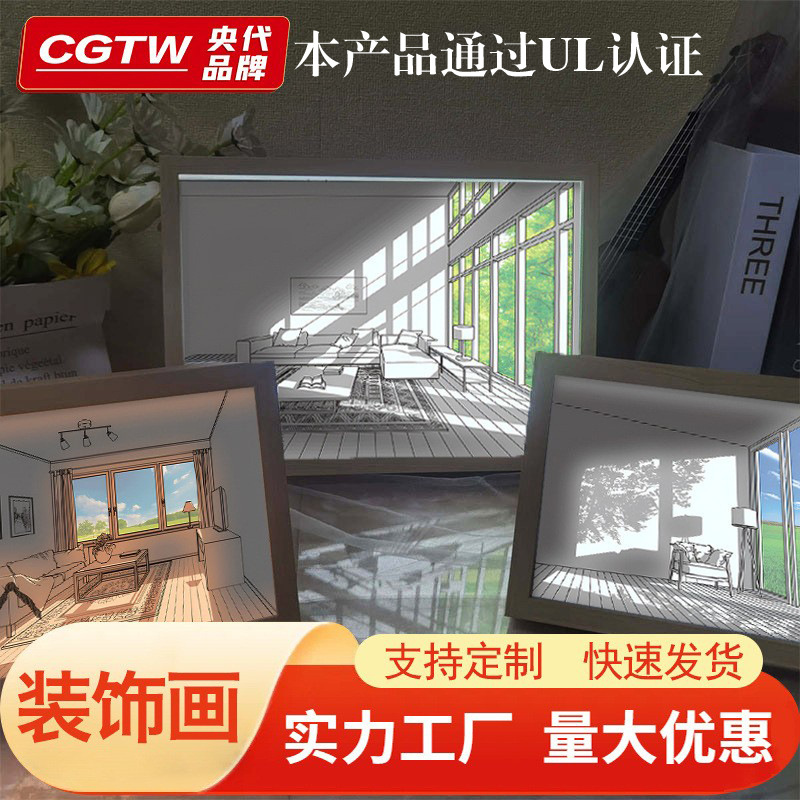 Настольная лампа, LED картина, ночник для спальни