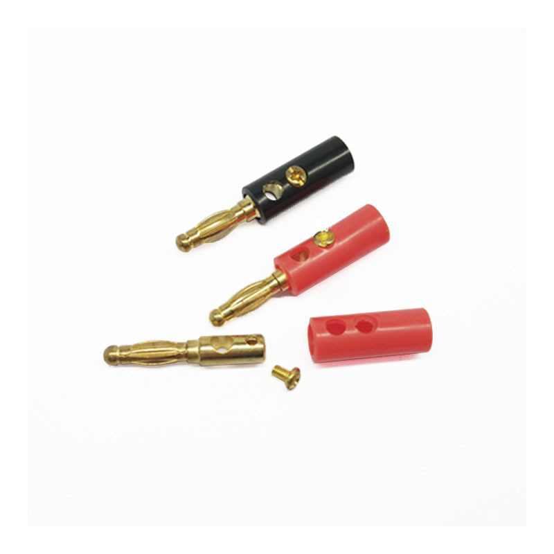 Gold plated 4MM lantern head banana plug test plug lantern type four page nickel plated banana type plug