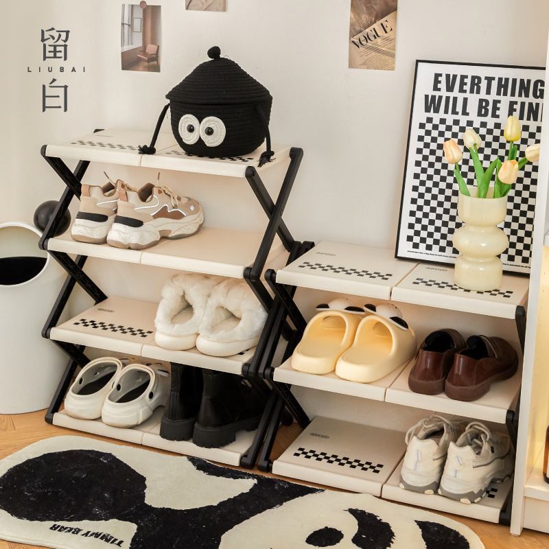 Органайзер для обуви для дома, складной шкаф для обуви, многоуровневая простая обувная полка для общежития