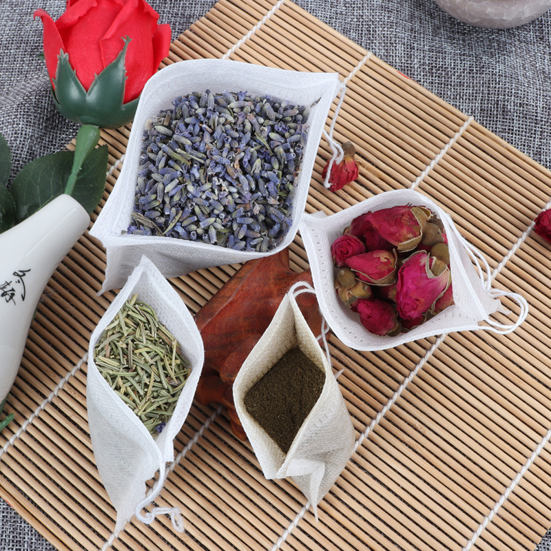 Dragon Boat Festival Non-Woven Filter Bag with Drawstring for Decoction, Tea Bag, Traditional Chinese Medicine Powder Inner Bag, Sachet Liner