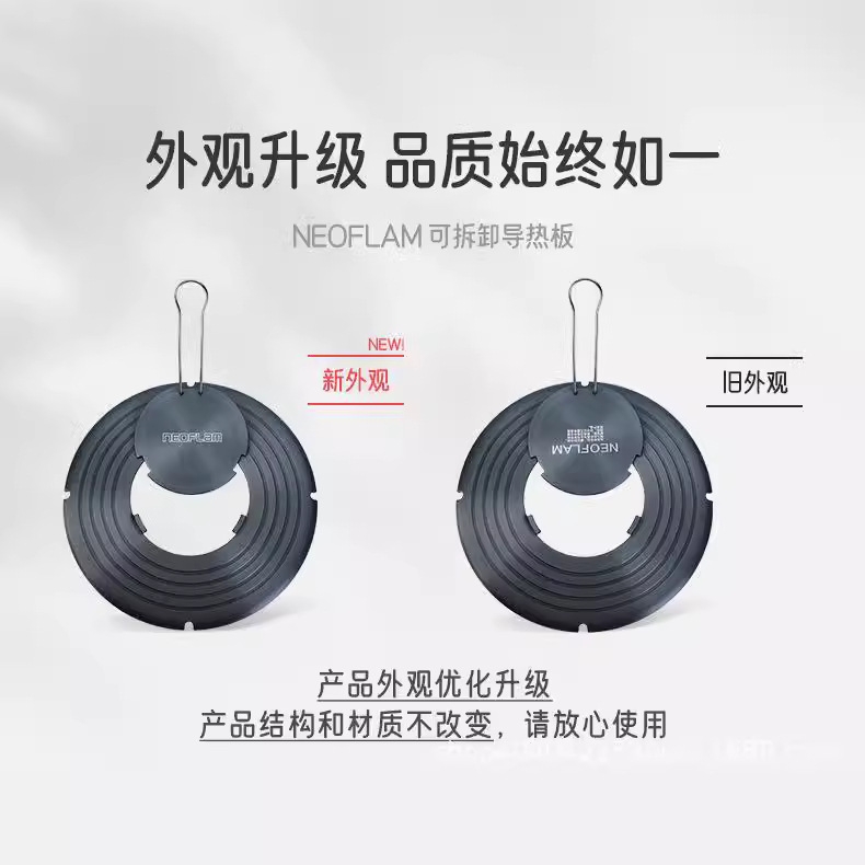 Neoflam Kitchen Gas Stove Gas Stove Heat Conduction Plate Household Removable Anti-Burn Black Multi-Function Thawing Plate