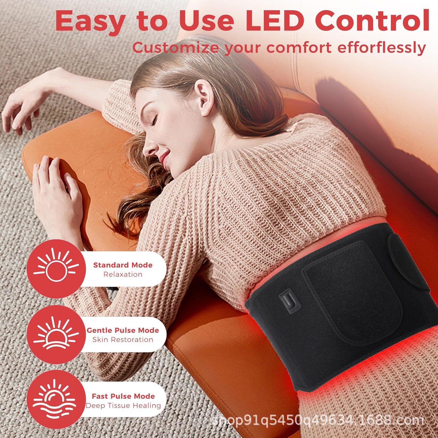 Cross-Border Source Massage Belt, Sweat Belt, Infrared Heating Red Light Belt, Infrared Physiotherapy Lamp, Physiotherapy Instrument