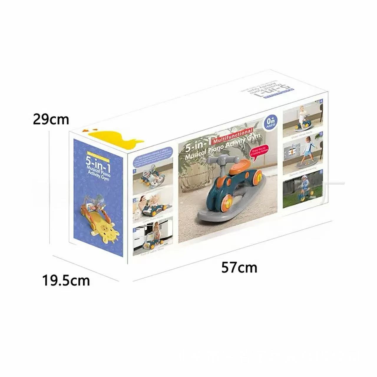 New Baby Fitness Stand Multifunctional Music Pedal Piano Six-In-One Stroller Rocking Horse Scooter Toy