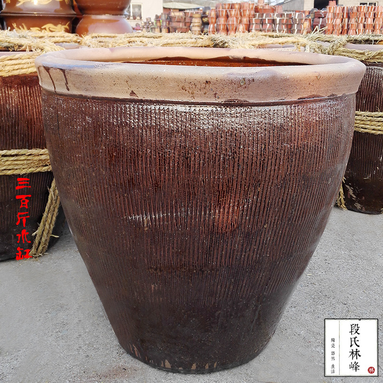 Yixing Pickle Jar, Earthen Ceramic Water Storage Jar, Wine Fermentation Jar, Tile Jar, Pickle Jar, Large Water Jar, Stoneware Fish Tank