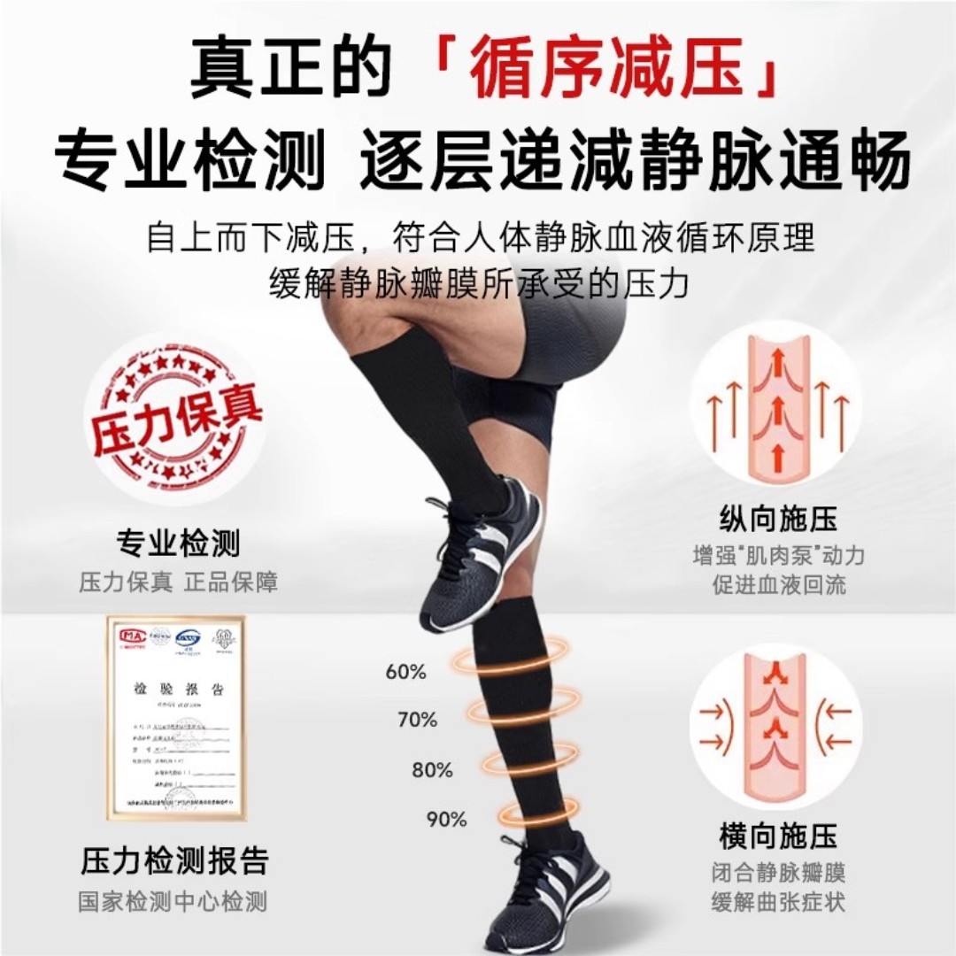 Varicose Veins Medical Elastic Socks Men's Pressure Socks Therapeutic Anti-Calf Expansion First and Second Level Genuine Hospital Model