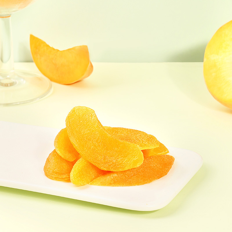 Herbal flavored dried yellow peach 100g box gauge 70 bags snack sweet and sour dried fruit preserved candied snacks wholesale