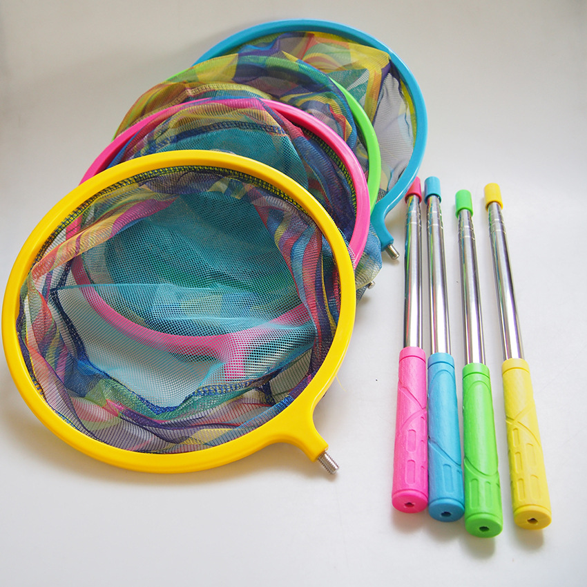 New children's copy net telescopic split fishing net mini fishing net butterfly copy net outdoor color copy net