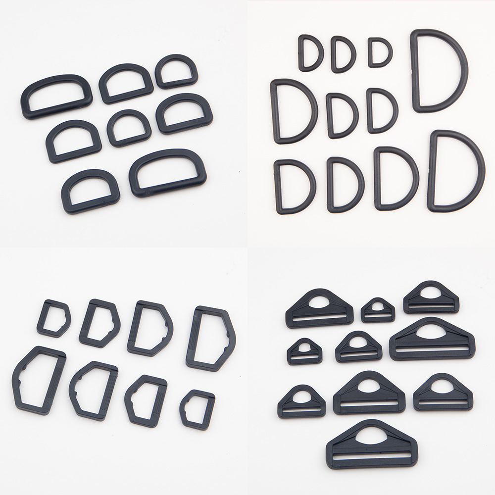 Factory direct supply of high quality plastic D buckle half ring pentagonal D buckle triangle buckle
