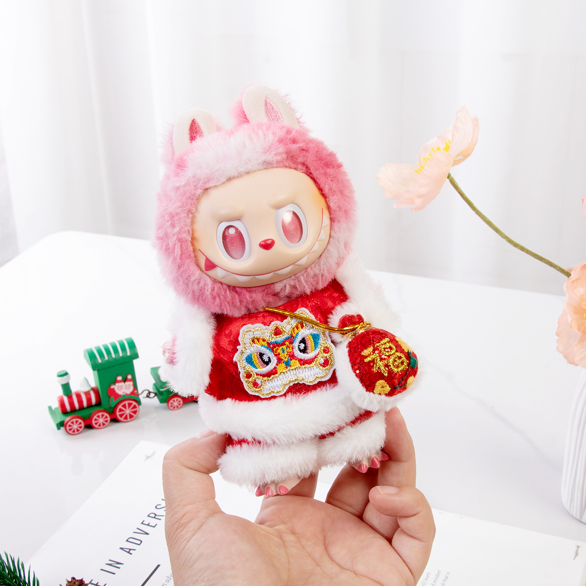 Labubu Handmade Doll Clothes New Year Outfit Labubu New Year Birthday Lucky Bag First Generation Third Generation 17cm Doll Clothes Replacement Outfit