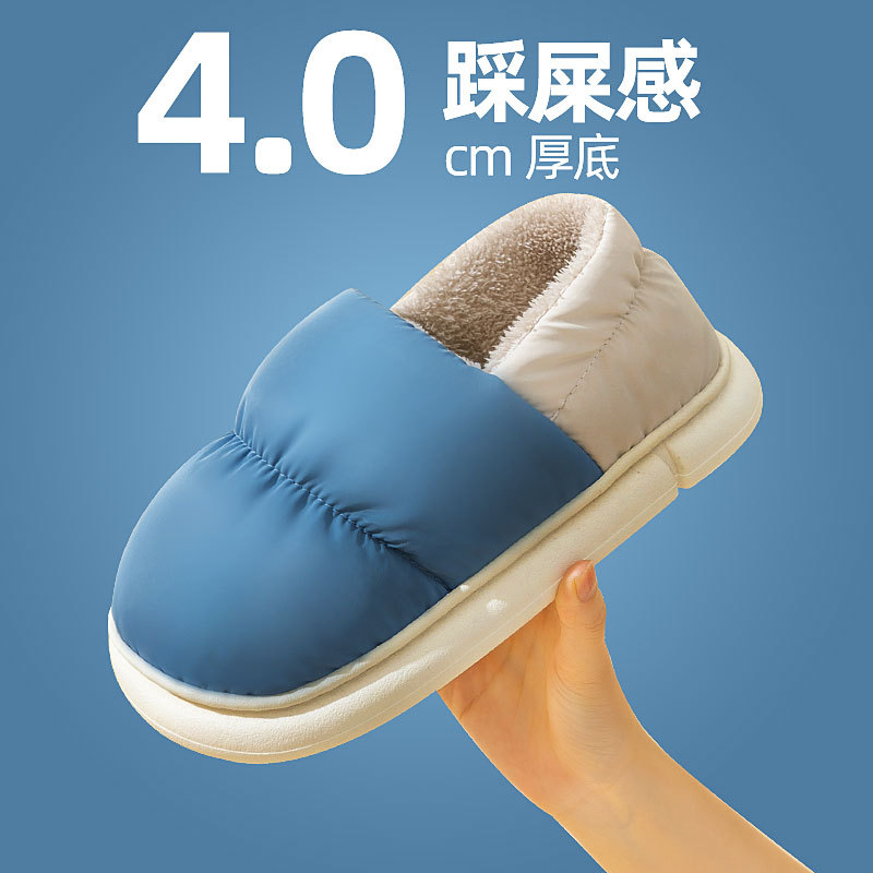 Хлопковые тапочки Cixi для мужчин весна, осень и зима, домашние нескользящие тапочки с толстой подошвой, теплые для пар женщин