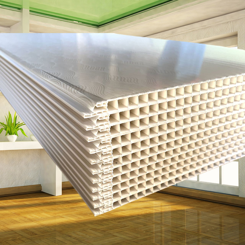 Thickened Pvc Long Strip Ceiling Panel Ceiling Roof Self-Installation Material Kitchen Toilet Ceiling Bathroom Balcony Ceiling Board