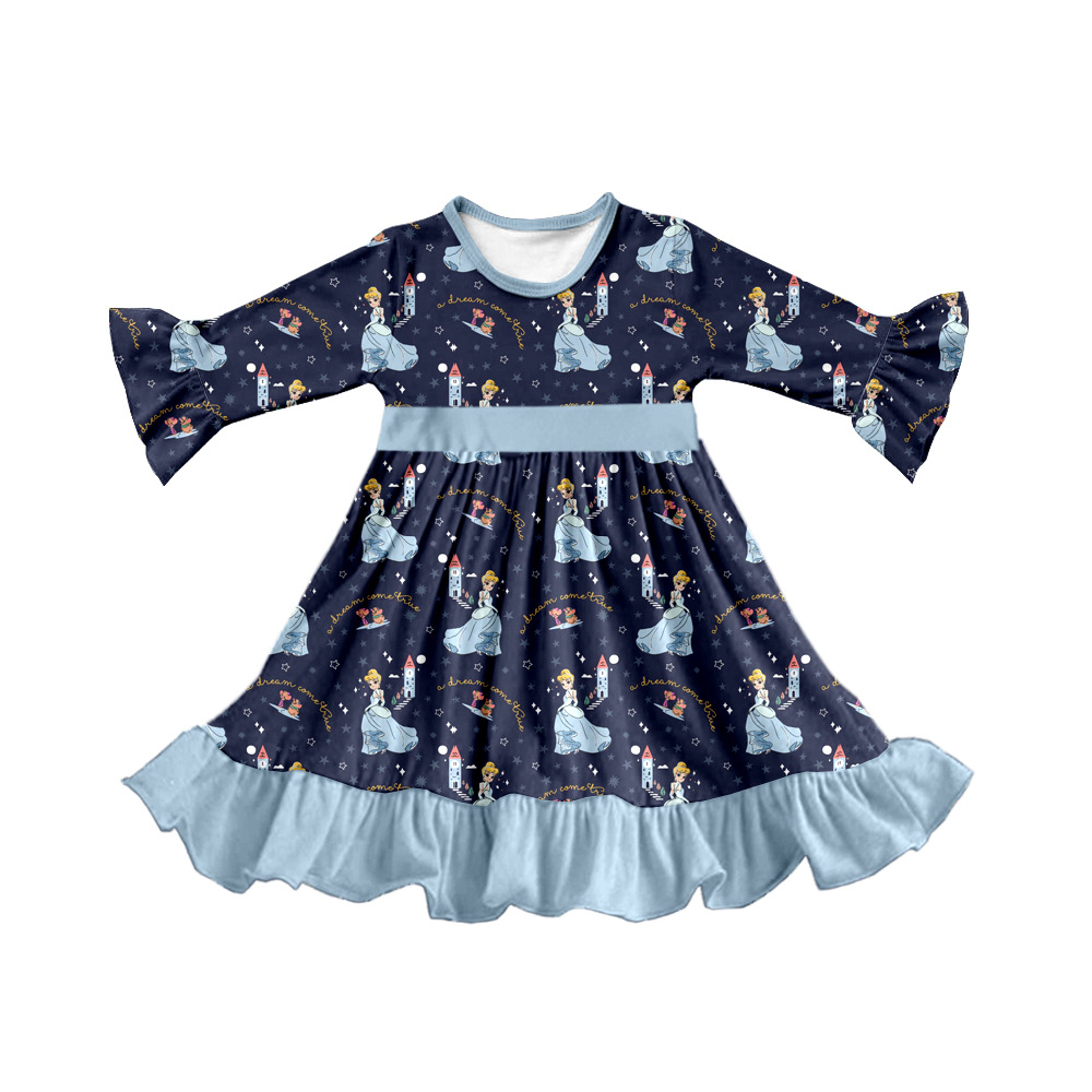 Boutique Foreign Trade Children's Clothing Printed Children's Cute Creative Customized Winter Nightgown