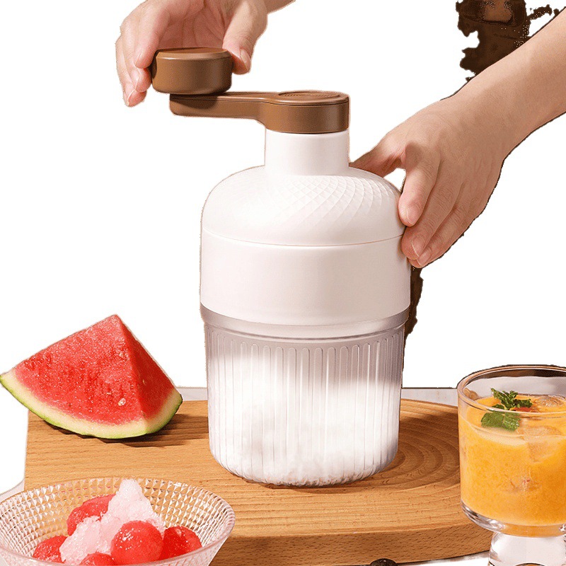 Manual Shaved Ice Machine for Home Use, Small Ice Crusher, Smoothie Maker, Hand-Cranked Shaved Ice Machine, Hail Ice Machine for Stalls