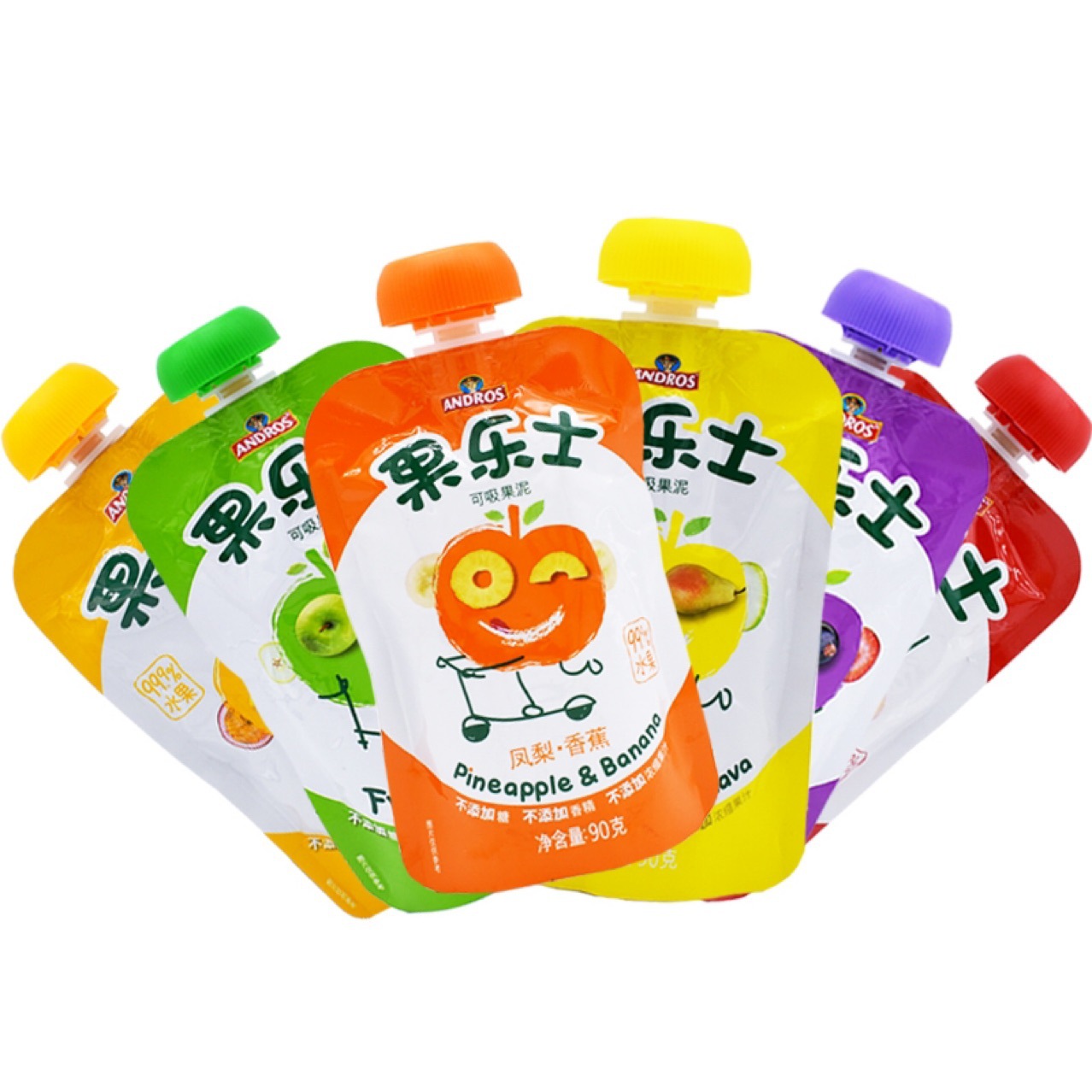 ANDROS product line; 100% series fruit puree/fruit melt crisp/squeeze sauce