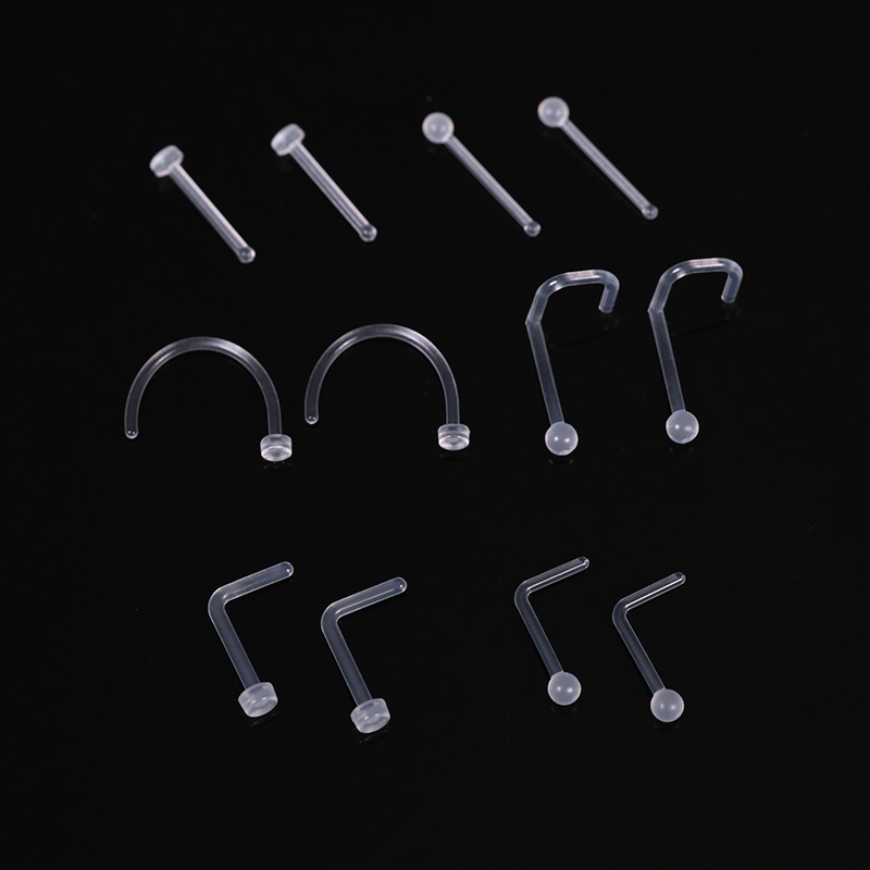 Invisible Soft Rod, Straight Rod, Curved Rod, Body Piercing, Lip Nail, Nose Nail, Tongue Nail, Ear Bone Nail, Must-Have Piercing for Students at Work