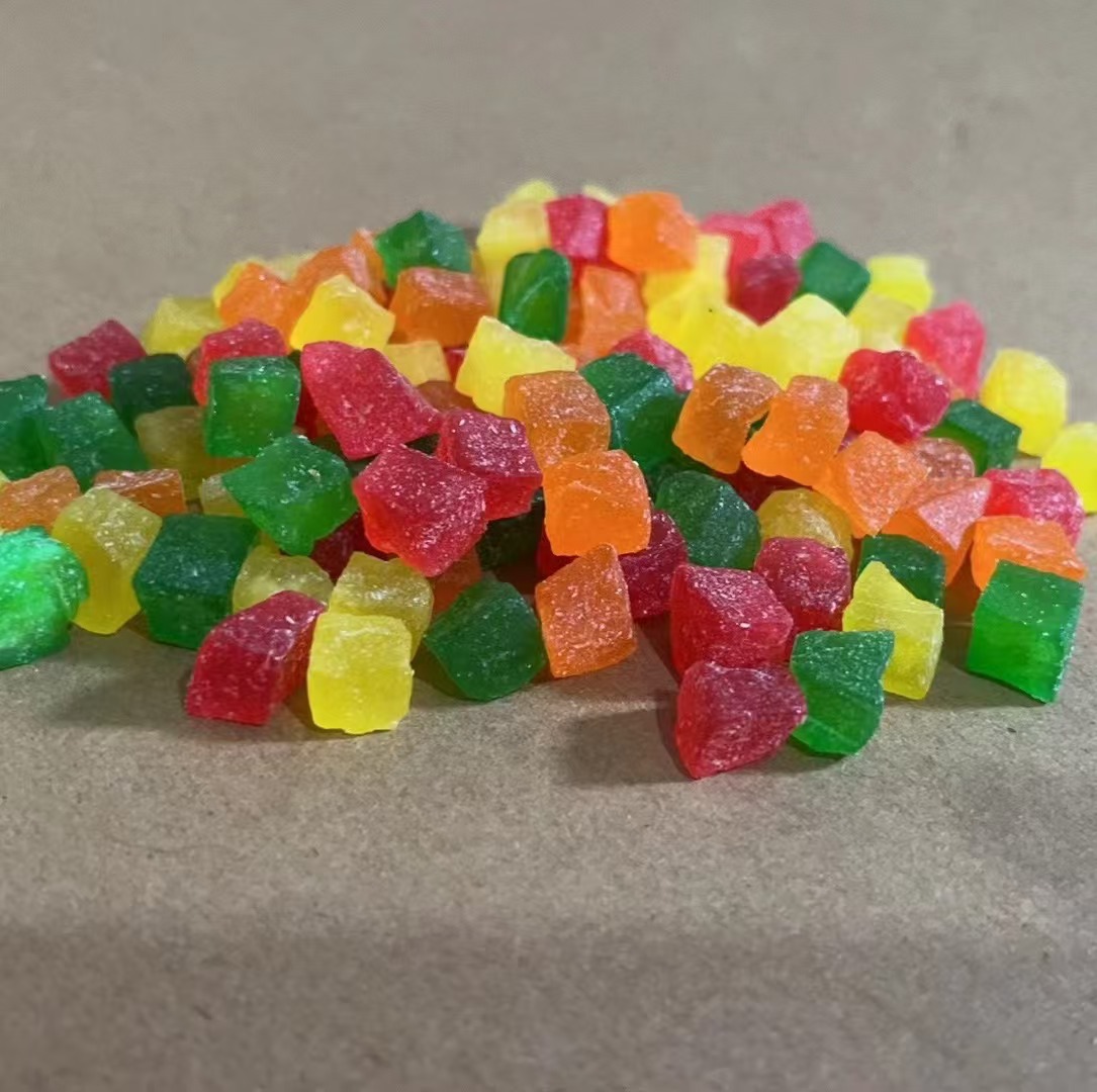 Factory direct colorful fruit fruit papaya diced papaya flower fruit tea oatmeal raw materials candied preserved fruit food