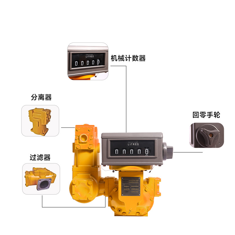 Zhisheng-Lcm50 Volumetric Flowmeter with Pre-Printed Oil Depot, Dock, Mining High-Precision Flowmeter