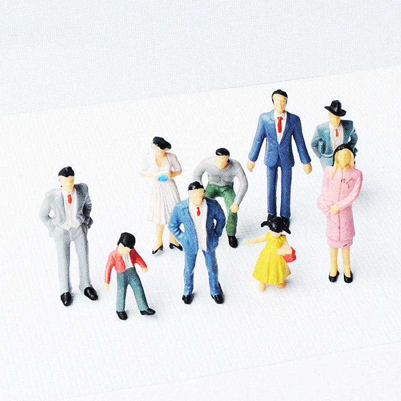 Colorful Model Figures, Miniature Landscape Figurines, Colorful Mini Figures, Realistic Mini Dolls, Architectural Sand Table Scene Decorations