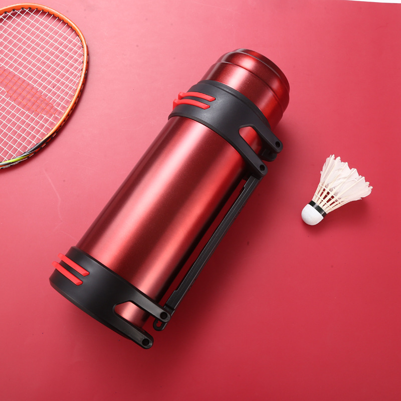 Outdoor sports Thermos Stainless steel vacuum travel pot large capacity car portable gift strap thermos cup