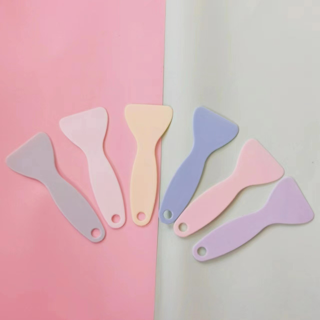 Colorful Hand Account Small Yellow Shovel Film Triangular Plastic Small Scraper Car Beauty Scraper Hand Account Guka Film Sticker Scraper