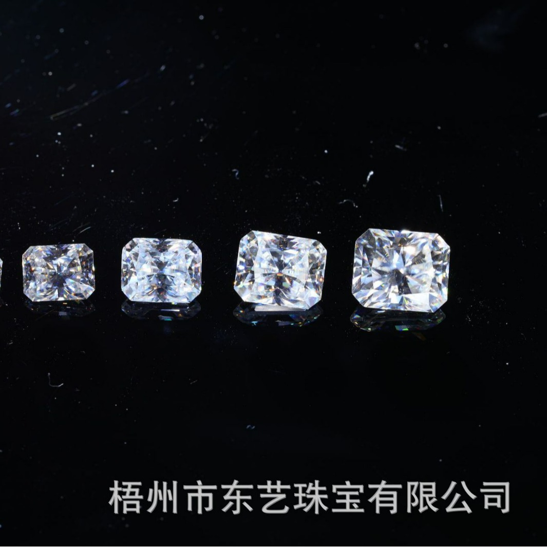 Moissanite Bare Stone Radiant Def Color Vvs Wuzhou Origin Source Manufacturer Direct Supply Spot Wholesale