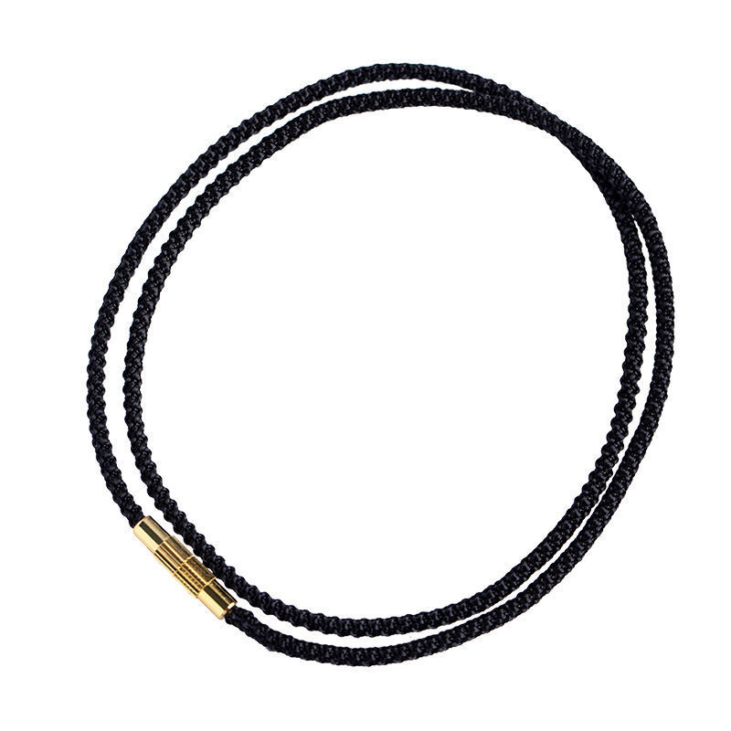 Rope Emerald Jade Pendant Pendant Screw Lanyard Men's and Women's Pendant Thin Red and Black Collarbone Hanging Neck Red and Black Wear-resistant Rope