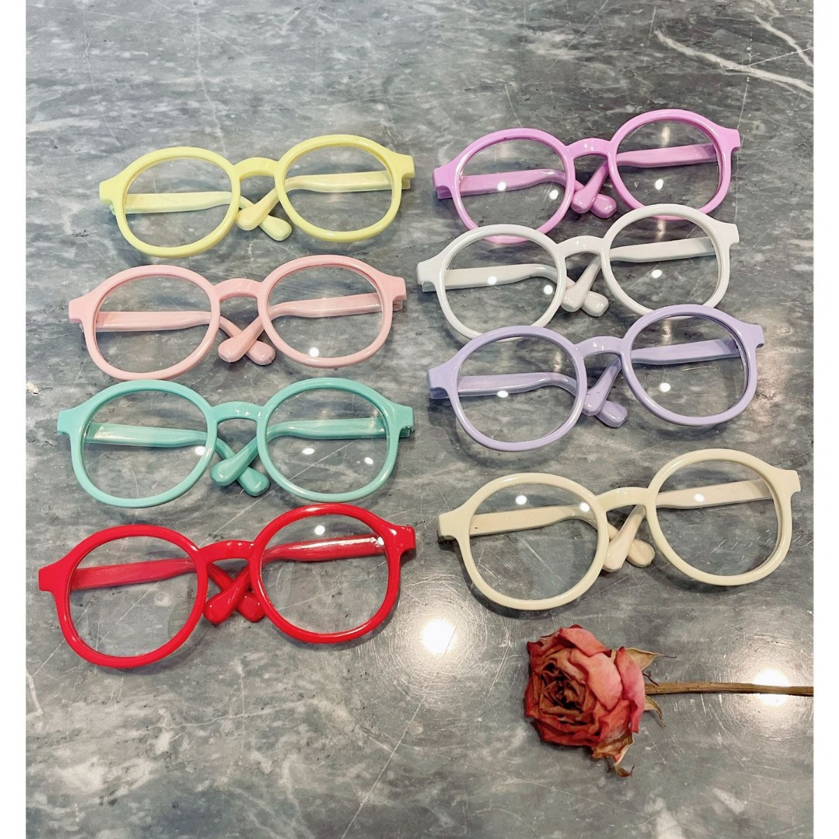 20cm Cotton Doll Transparent Glasses Bjd Plastic Small Glasses Cloth Doll Small Toy Small Cloth Bly Doll Glasses