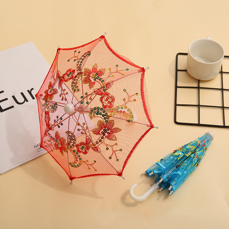 Mini Craft Lace Umbrella Toy Umbrella Decorative Umbrella Studio Photography Props Dance Umbrella Scenic Area Tourism Commemorative Wholesale