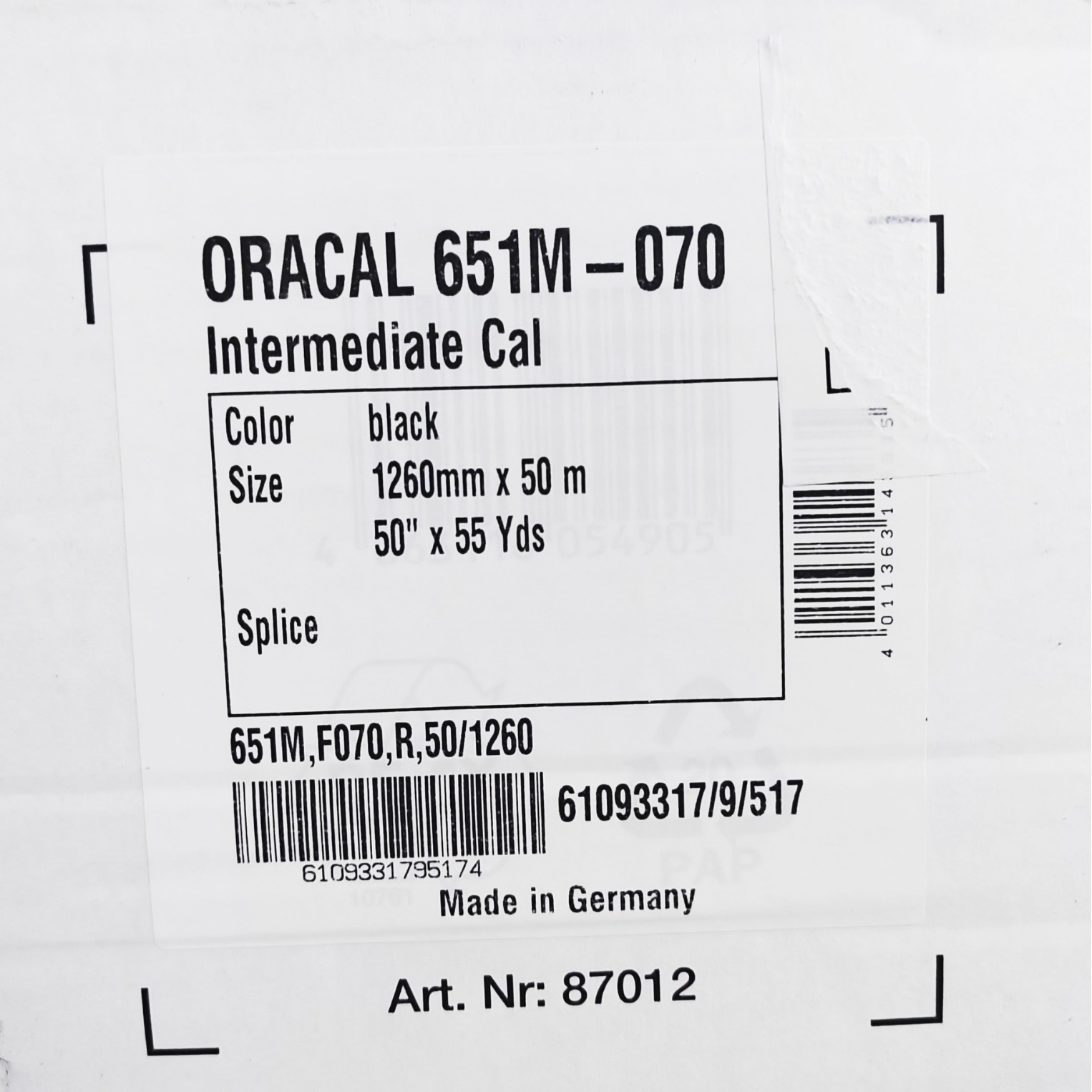 Oracal651 Genuine Product Guarantee, Raw Materials Wholesale and Retail, One-Stop Production Service, Orafol Authorized