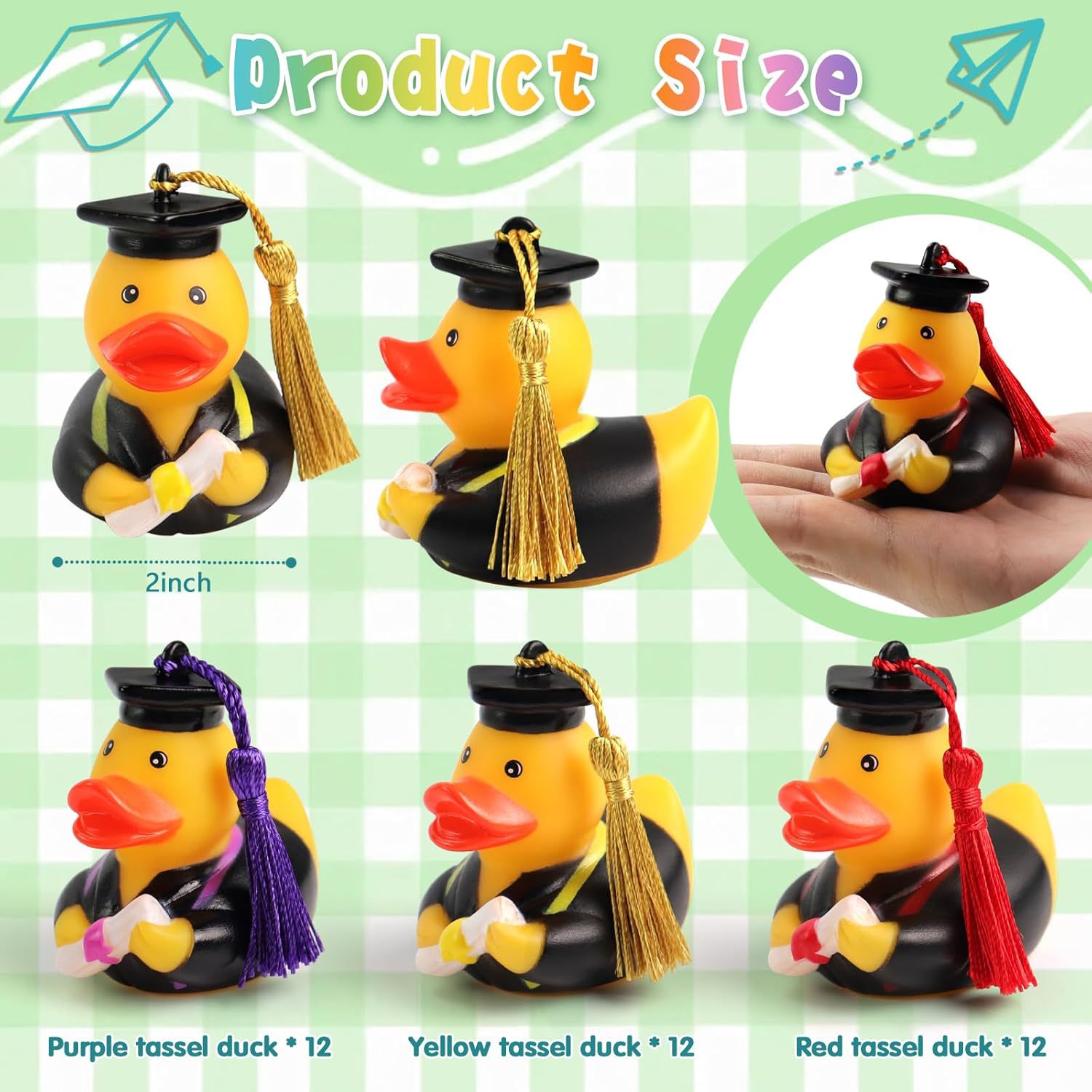 Popular Graduation Season 24 Pieces Graduation Duck Doctor Duck Vinyl Duck Bulk Duckling