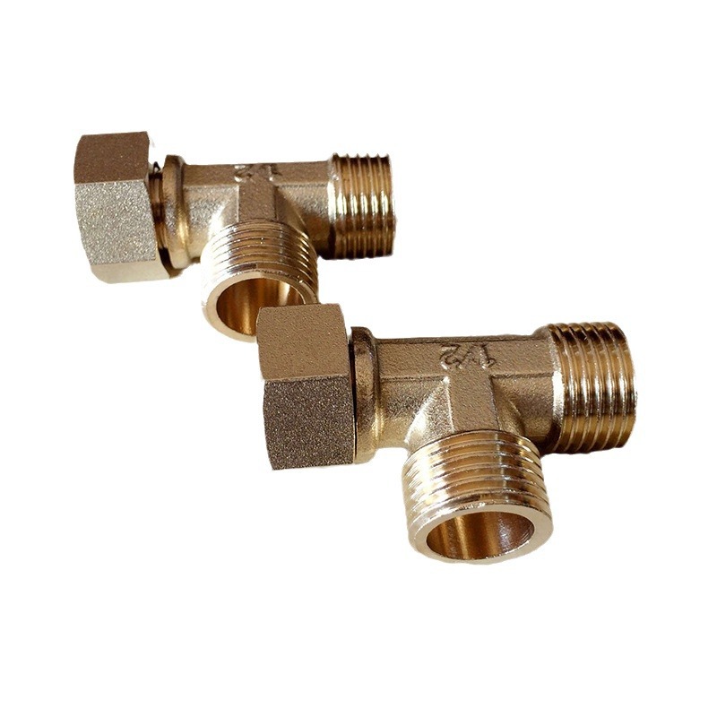 304 stainless steel 4-point Union tee copper G1/2 one inner and two outer wire joints one in and two out water separator