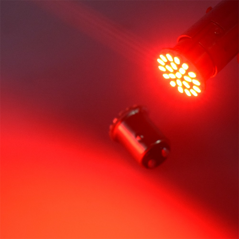 New flash brake light LED car brake light BA15D long bright 12v truck brake flash light turn signal