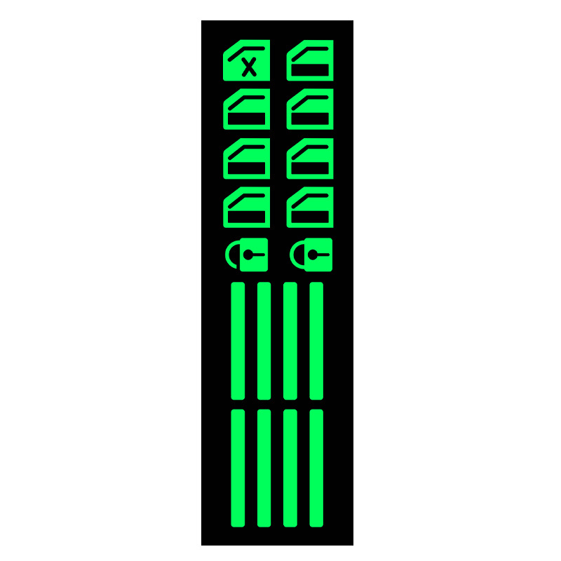 Car Function Button Open? ?Close Button Fluorescent Car Sticker Waterproof and Wear-Resistant Luminous Sticker Paper Car Window Lift