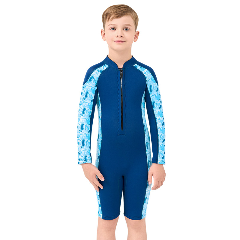 Customizable 2.5mm Kidsren's One-Piece Swimsuit Wet Warm and Cold-Proof Kidsren's Wetsuit Snorkeling Wear-Resistant Wetsuit