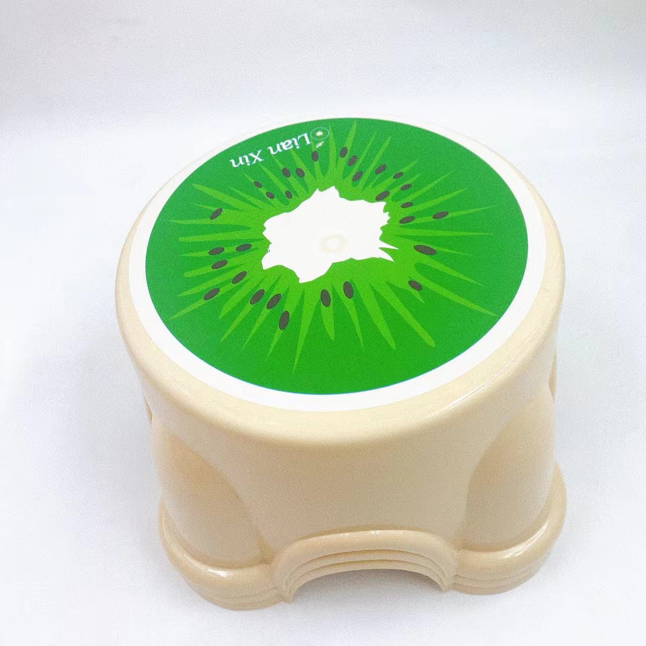 Plastic Stool, Fruit Children's Stool, Cute Shoe Changing Stool, Street Stall Stool, Round Stool, Cartoon Creative Thickened Chair for Home Use