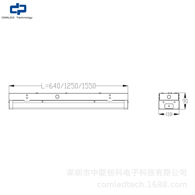 Factory Direct Smd2835 Integrated Led Patch Lamp 130Lm/W Bracket Lamp