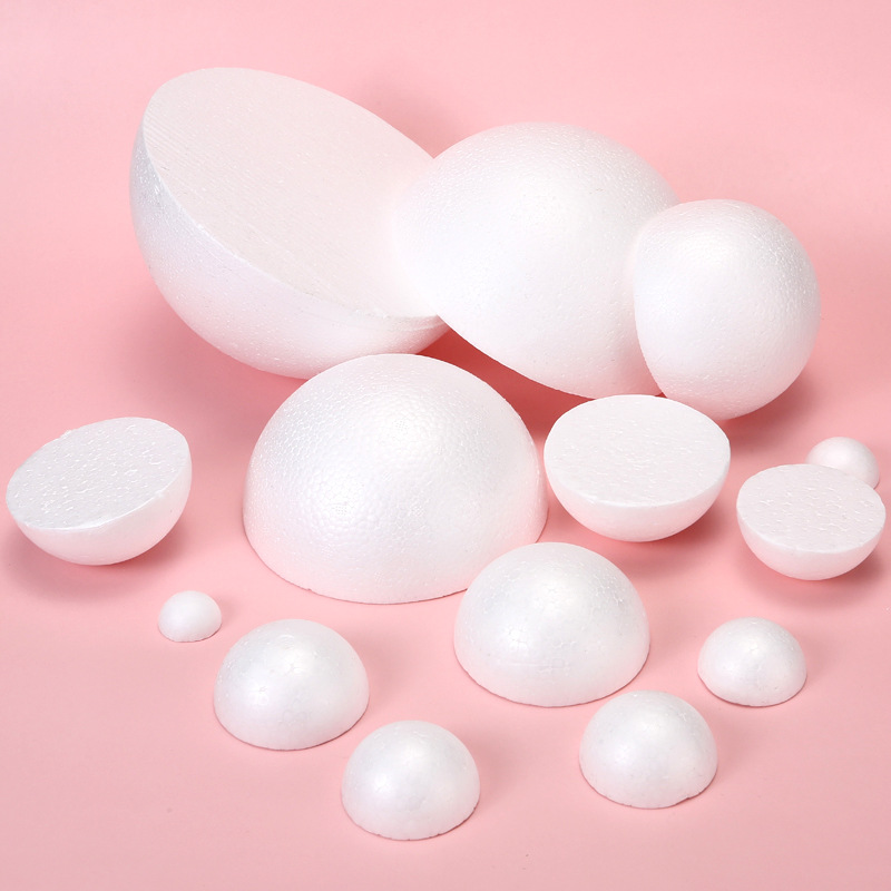 Handmade practical semicircle ball model simple solid Styrofoam foam hemisphere white DIY art materials