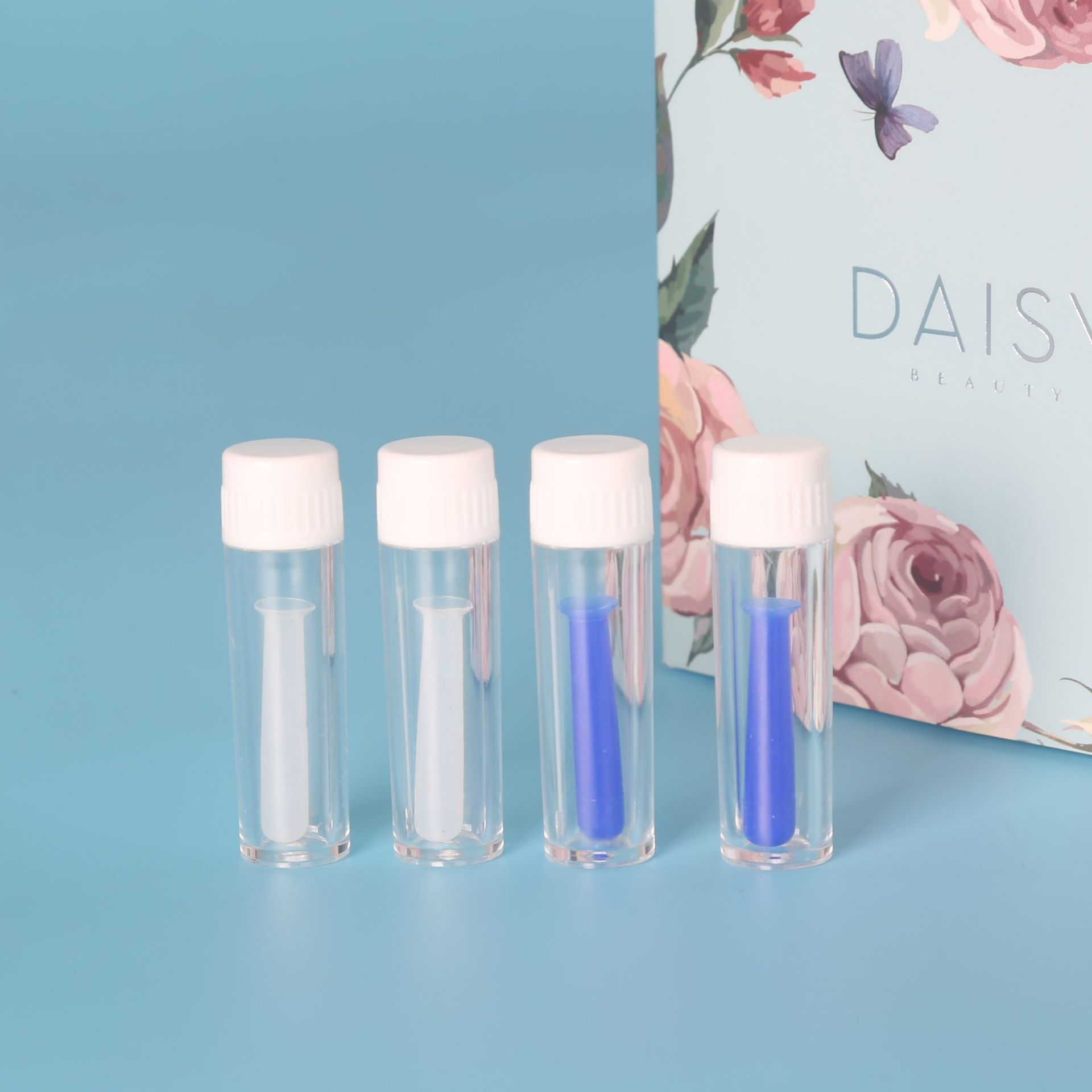 Royal Blue Medium Rgp Suction Stick Solid Pure Silicone One-Piece Contact Lens Removal Tweezers Suction Stick Wearing