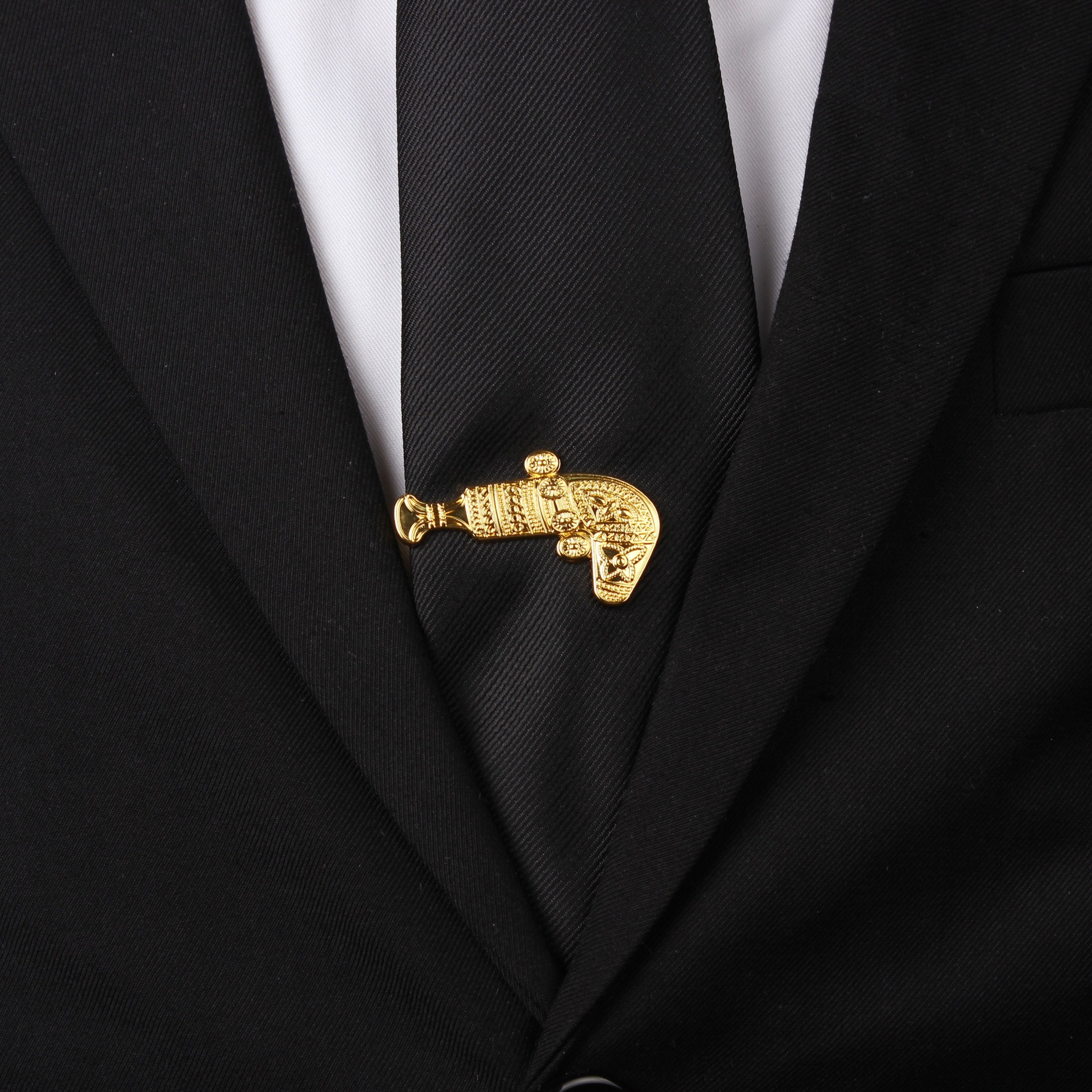 Simple Men's Tie Clip New Top-grade Pistol Style Clip Tie Accessories Cross-border All-match Vintage