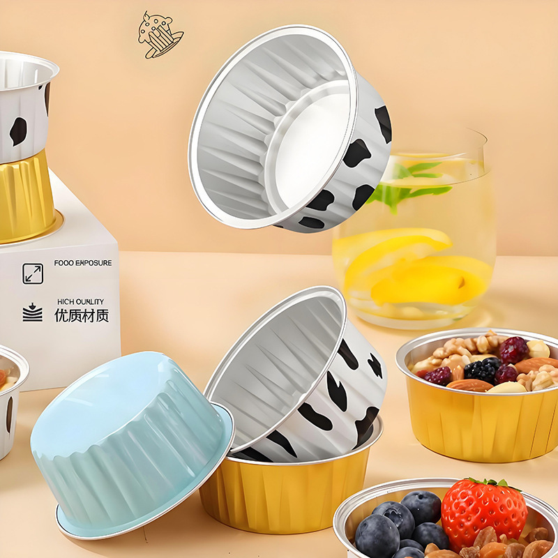 Air Fryer Tin Foil Bowl Aluminum Foil Reusable Household Oven Cake Pudding Baking Mold Tin Foil Box Cup