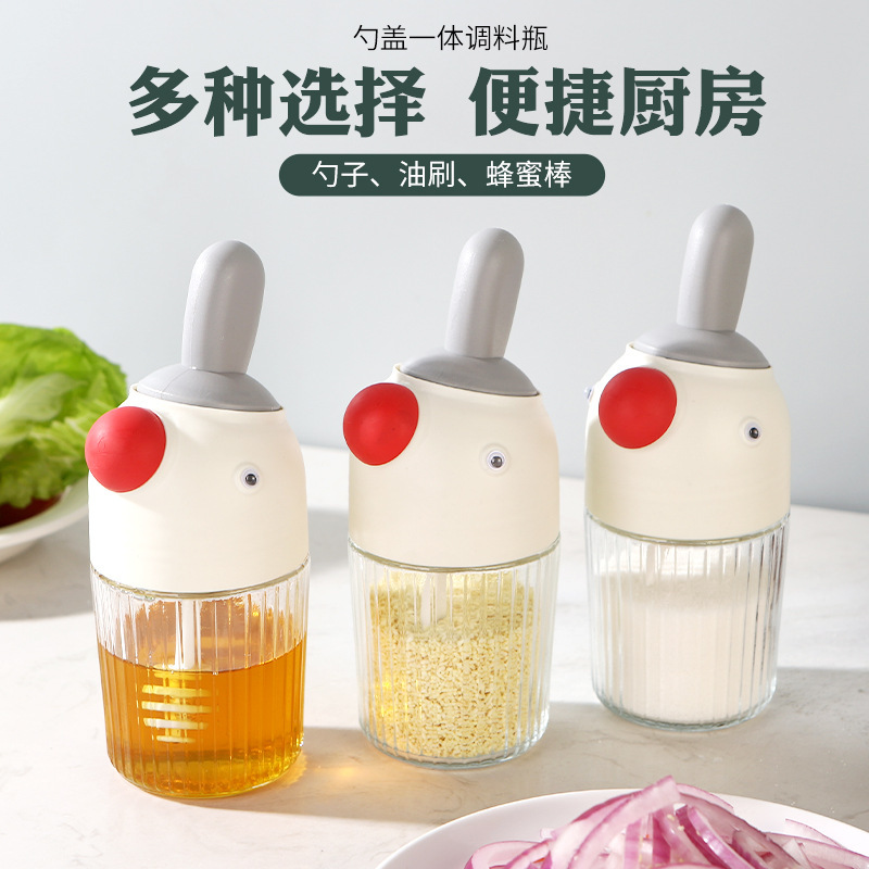 Новая интегрированная бутылка для приправ, квадратная, портативная, силиконовая, с вертикальным узором