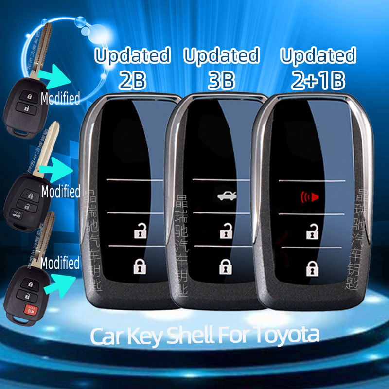 Suitable for Toyota Corolla Camry RAV4 Reiz Vios Crown Straight Board Remote Control Modification Folding Key Shell