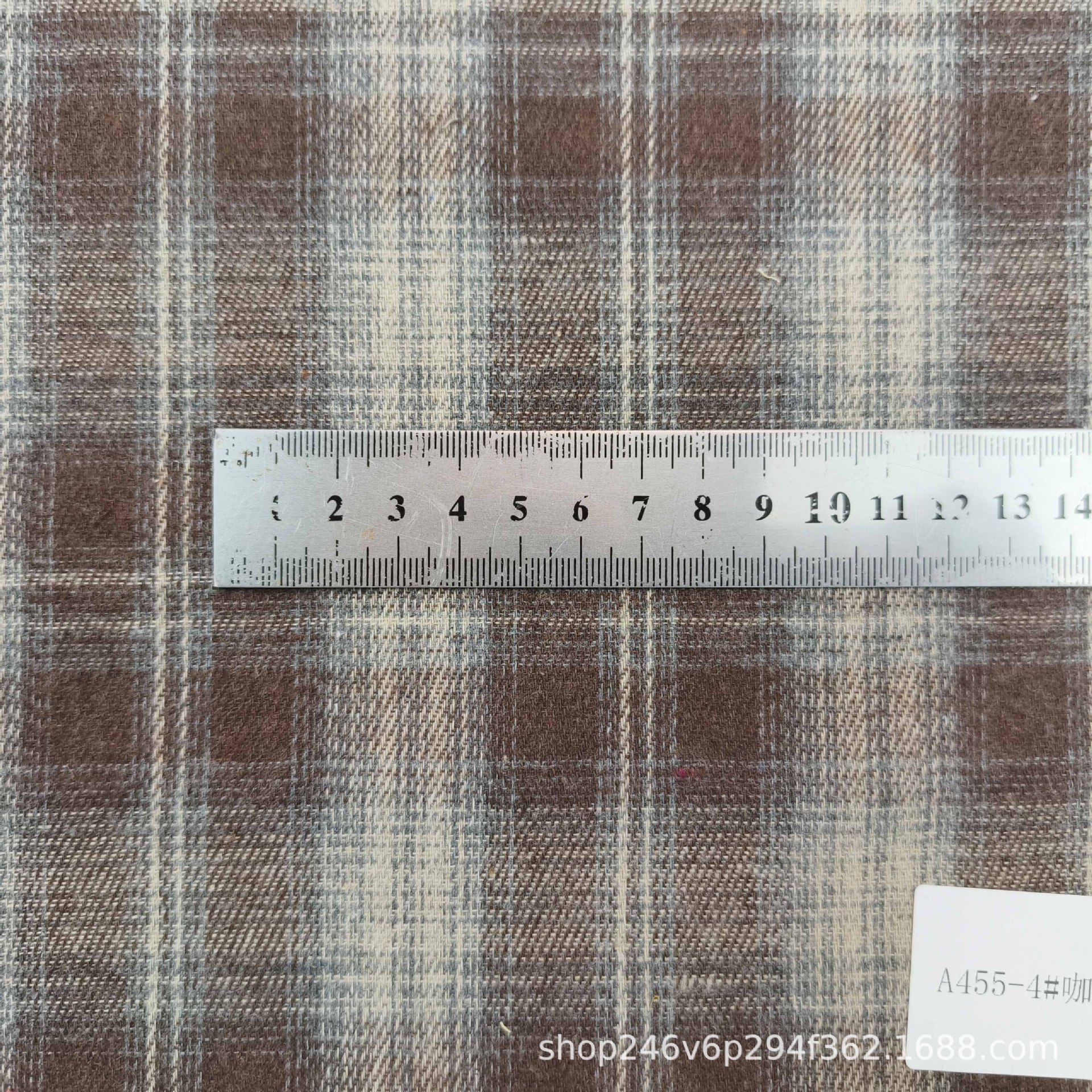 Autumn and Winter Modern Fashionable Light Blue Plaid Fabric Woven New Woolen Polyester Cotton Women's Fashion Dresses, Etc