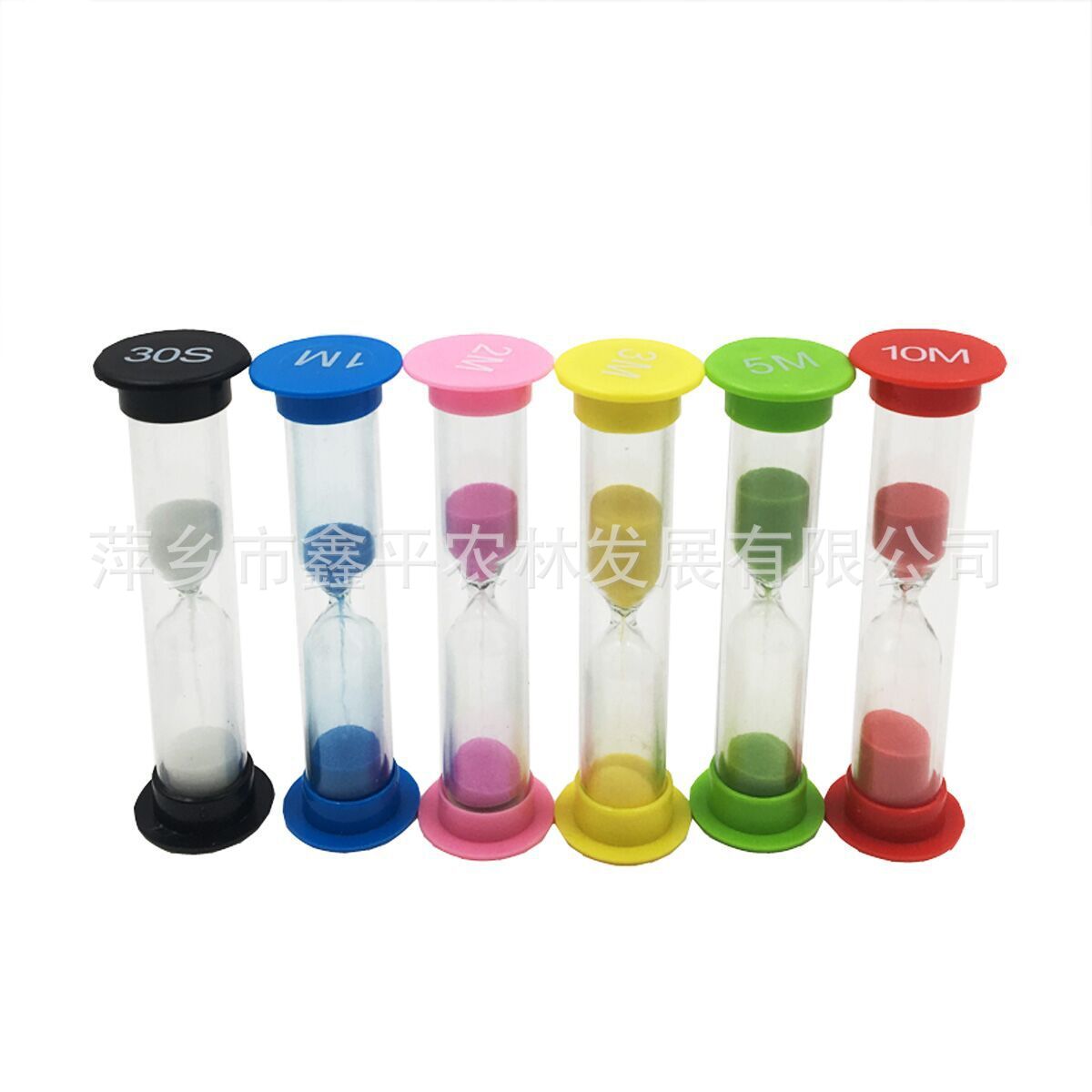10-color printing small hourglass timer 10/30 seconds 1/2/3/5/10 minutes plastic anti-fall hourglass cross-border goods