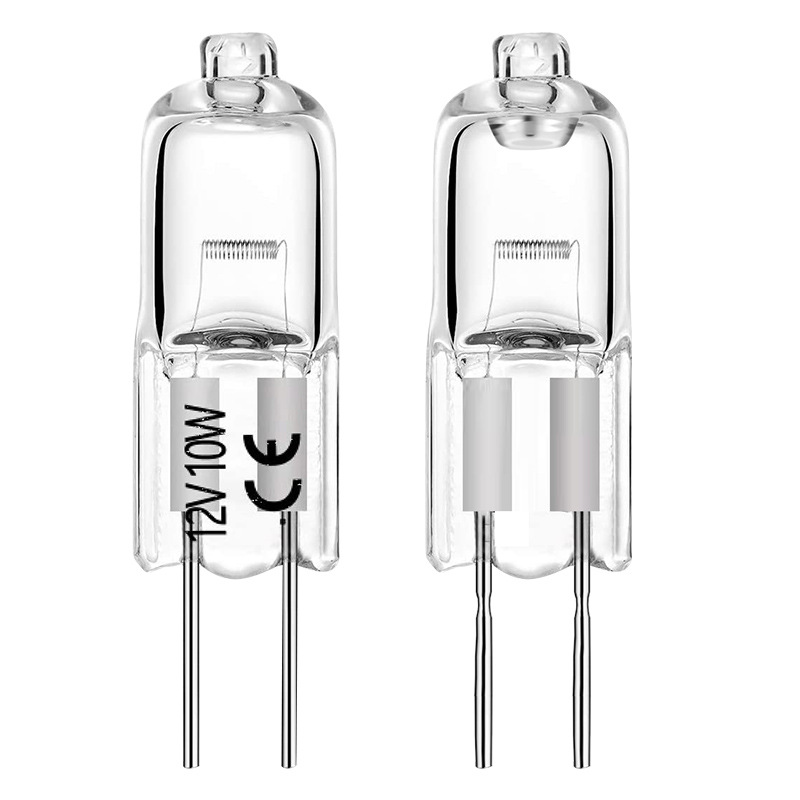 Iodine tungsten lamp wire halogen bulb G4G5.3 two pin feet 12V220V crystal chandelier small lamp bead g4 lamp bead