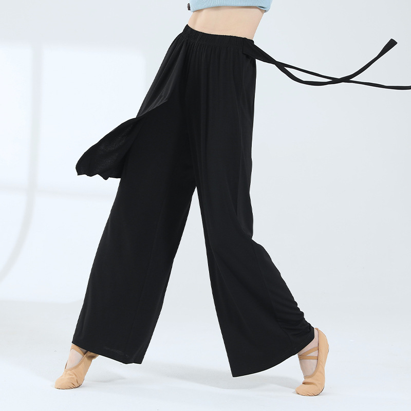 Modern Dance Practice Yoga Pants for Women, Loose Straight-Leg Pants, Classical Streamer Dance, Jazz Art Exam, Street Wear, Performance Long Pants