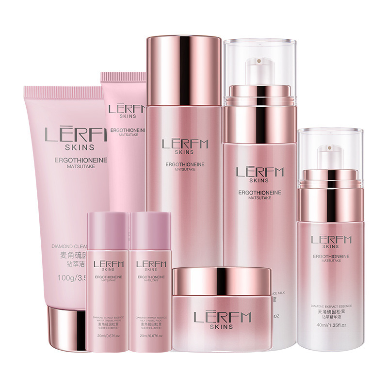 Lannifong can ergot and thionein matsutake drill extract eight-piece set of hydrating and moisturizing skin care products set box manufacturers a generation of hair