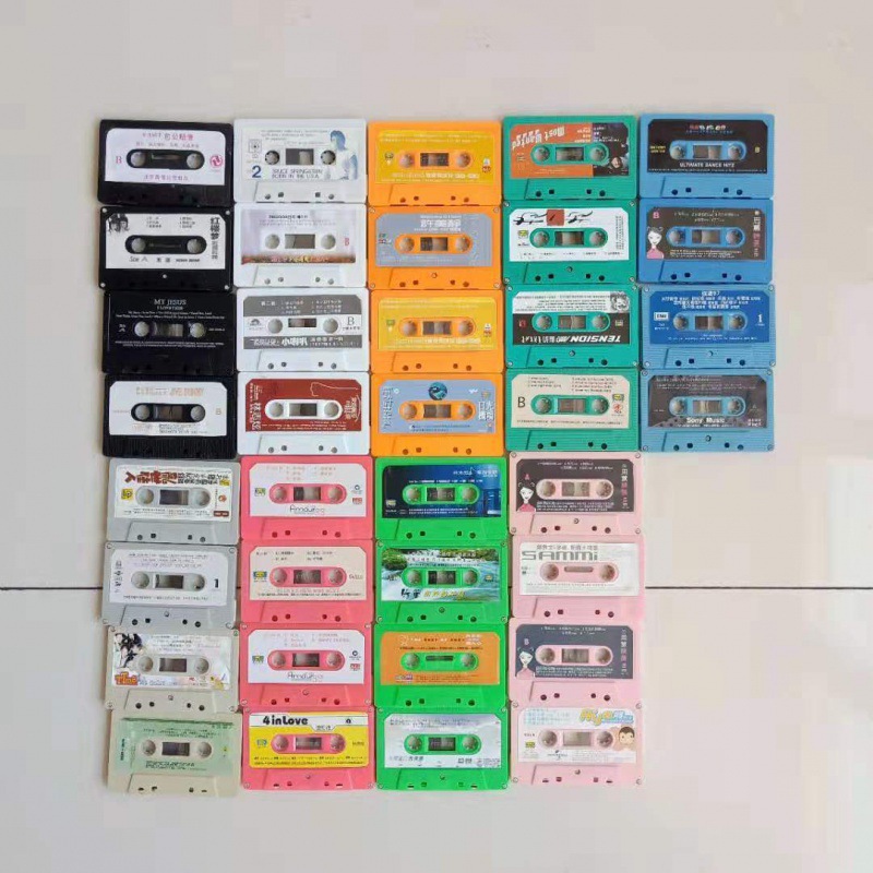 Wall Decoration Bar Wall Taibao Laomai Unpackaged Recording Retro Nostalgic Cassette Hotel Tape Background Tape