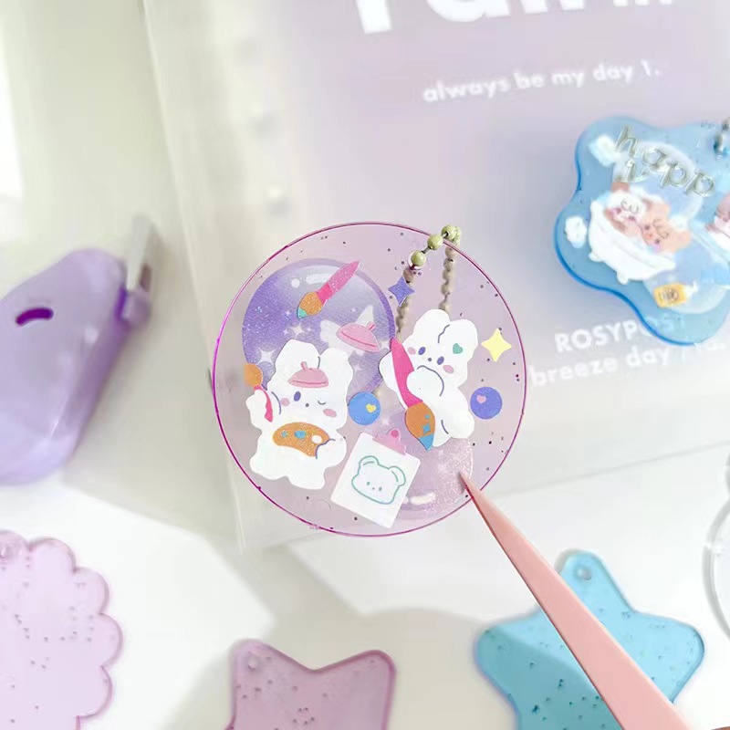 Guka Gupan Manufacturer Wholesale Transparent Pp Keychain Pendant Guka Wholesale Guka Pan Creative DIY