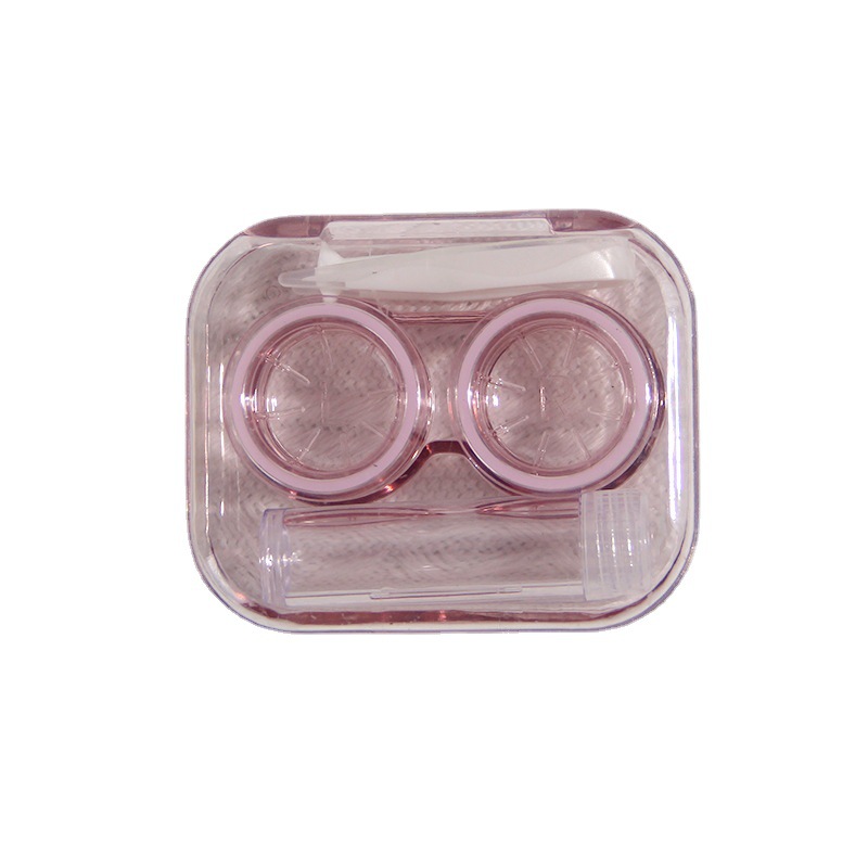 Mild ins Style Creative Contact Lens Case Portable Transparent Mini Simple All-in-One Accompaniment Box Colored Contact Lens Duplex Box